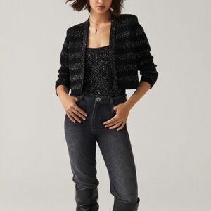 ba&ash Black Trevis Cardigan Size XS NWT